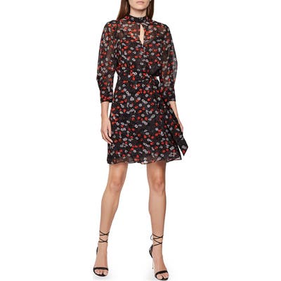 Reiss Peony & Poppy Print Dress, US / 10 UK - Purple