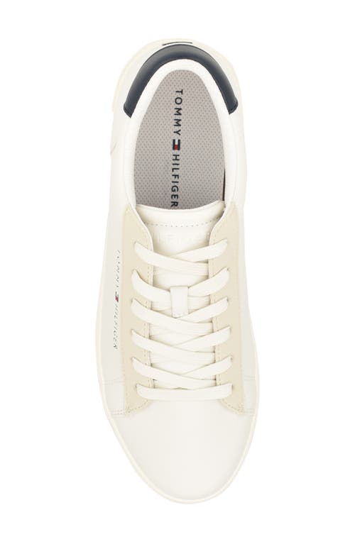 Tommy Hilfiger Low Top Sneaker In Cream/beige/navy