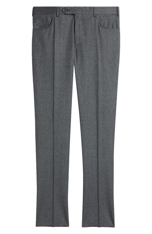 Shop Canali Impeccable Regular Fit Wool Pants In Grey