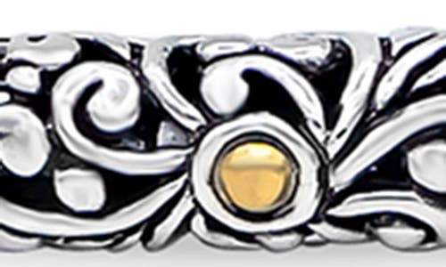 Shop Devata Bali Filigree 18k Gold & Sterling Silver Dragon Bone Chain Bracelet In Silver/gold