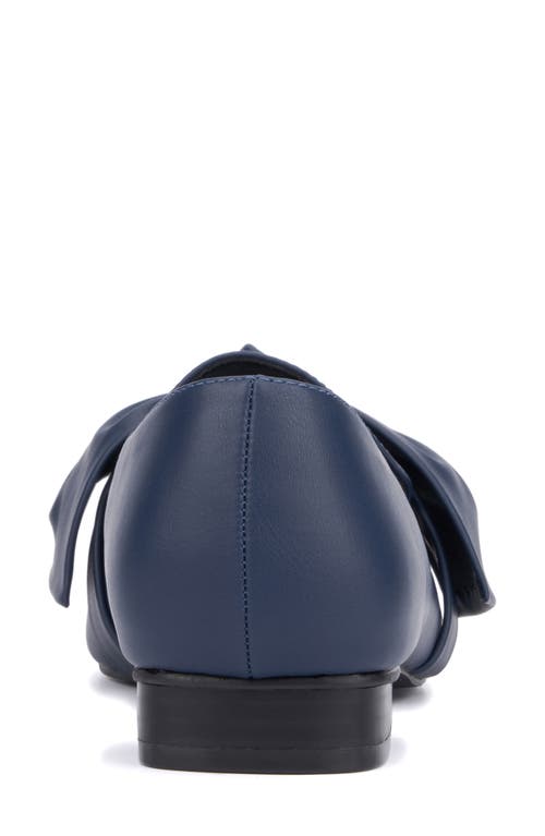 New York And Company Dominica Bow Loafer In Navy