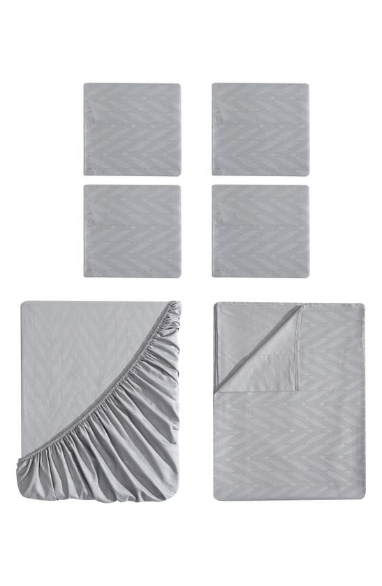 Vcny Home Herringbone Sheet Set In Gray