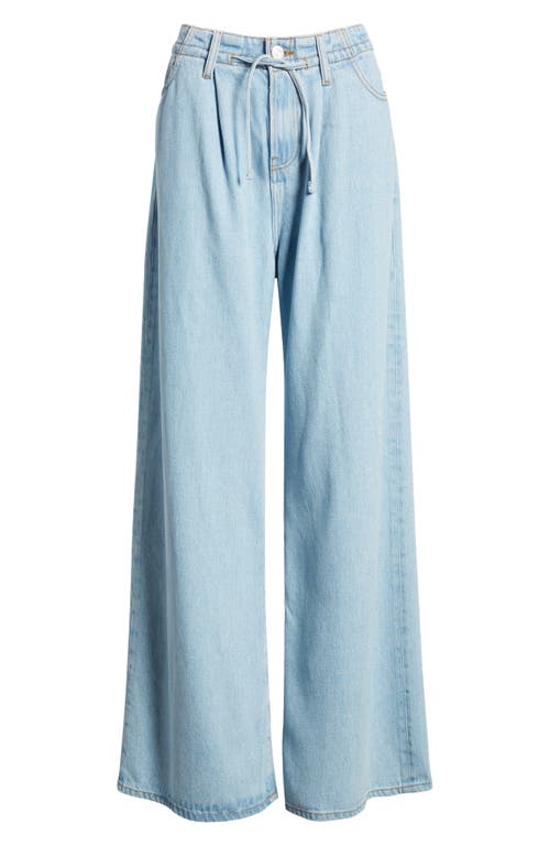 Frame Drawstring Wide Leg Jeans In Calabria