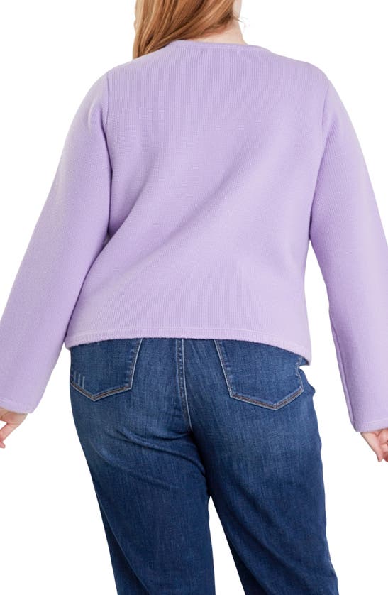 Shop English Factory Pocket Cardigan In Lilac