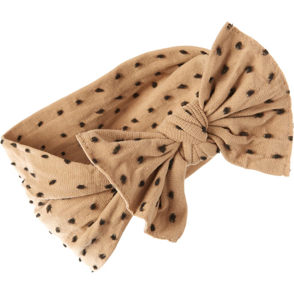 Baby Bling Bow Head Wrap In Brown