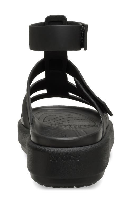 Crocs Brooklyn Luxe Gladiator In Black/black