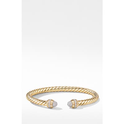 David Yurman Cable Cuff Bracelet With Diamonds