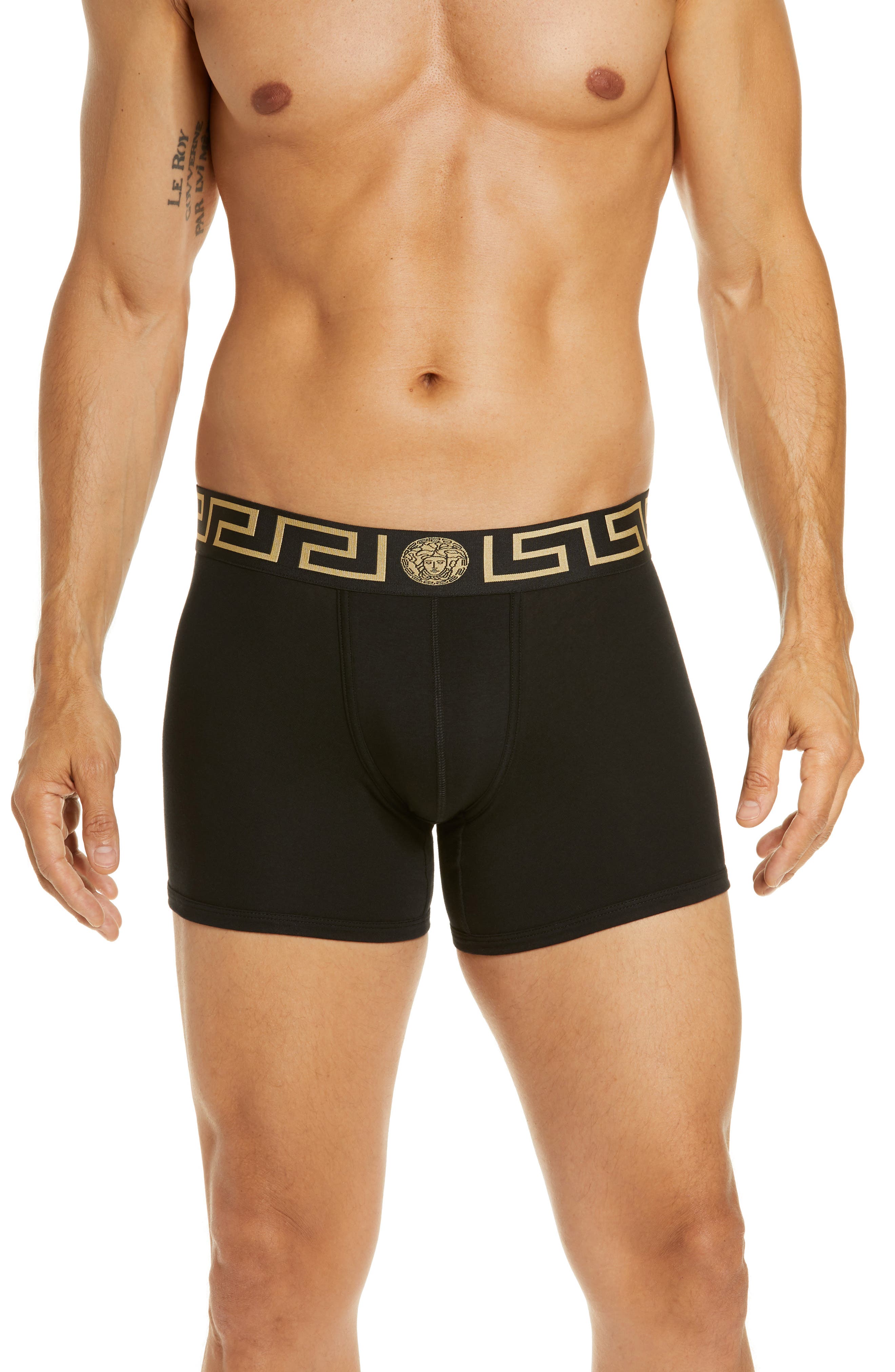 Mens Clothing Underwear Boxers briefs Set Of Two in Black for Men Versace Stretch-cotton Briefs 