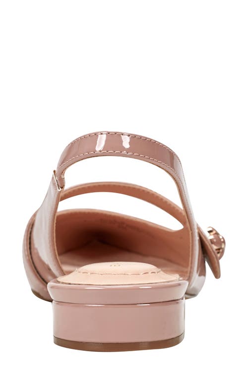 Shop Bandolino Aubriana Slingback Mary Jane Pointed Toe Flat In Light Pink
