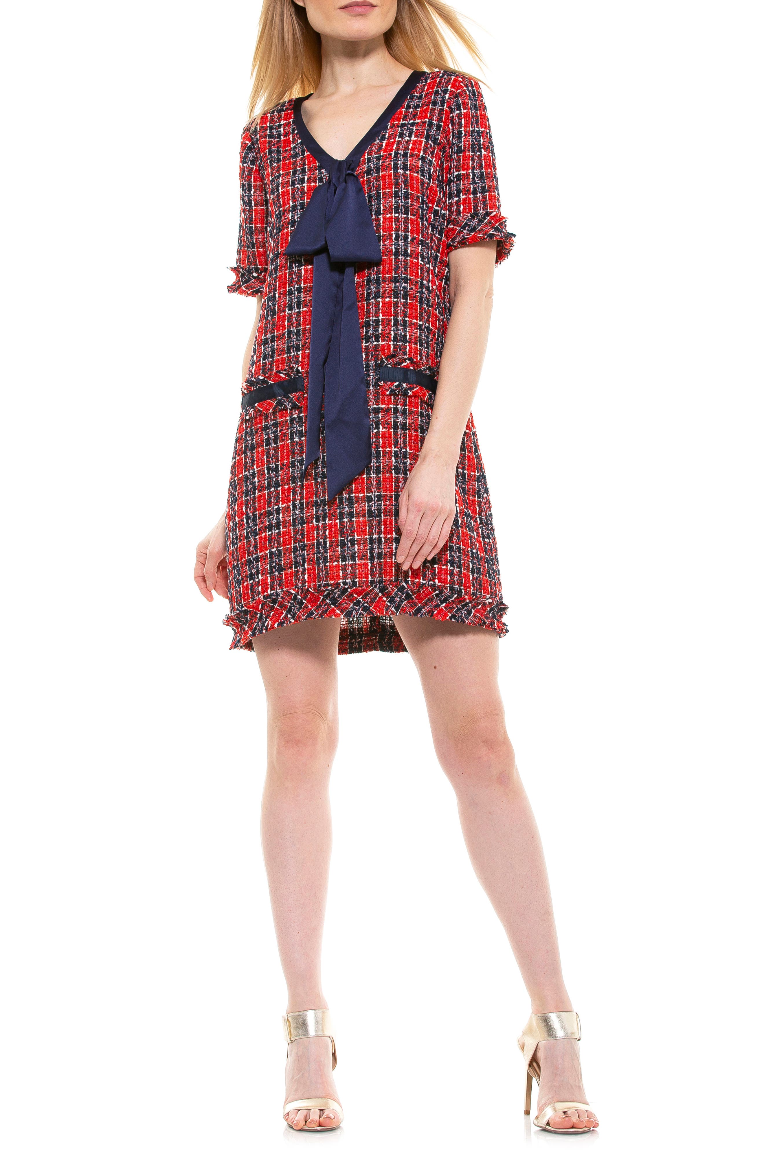 tweed tartan dress