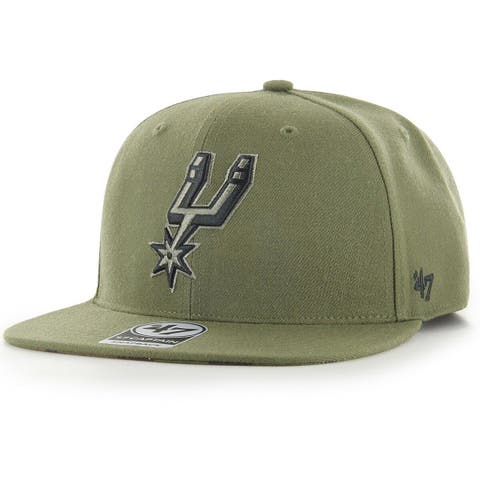 Men's '47 Olive San Antonio Spurs Ballpark Camo Captain Snapback Hat