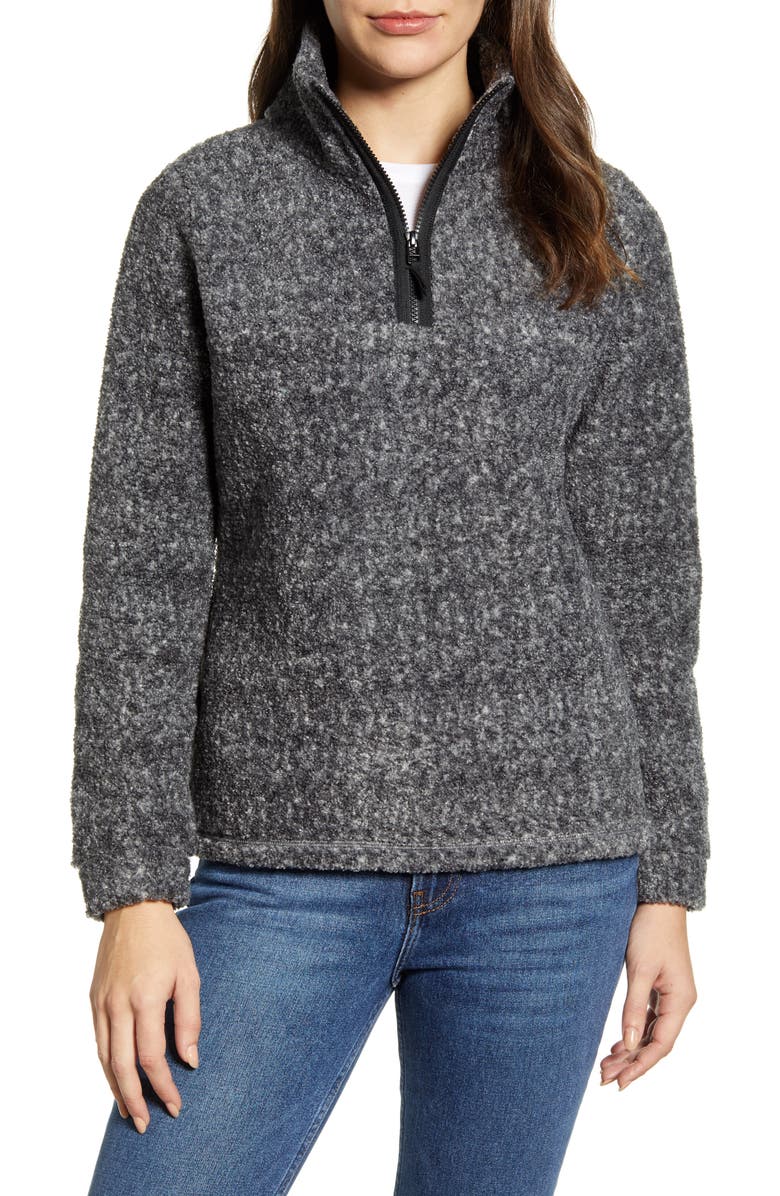 Caslon® Quarter Zip Fleece Pullover (Regular & Petite) | Nordstrom