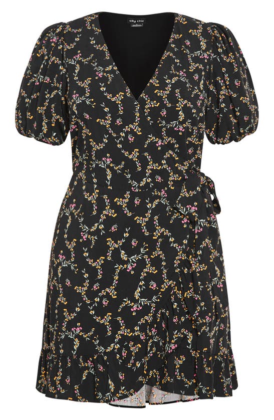 Shop City Chic Emmie Wrap Dress In Climbing Blossom