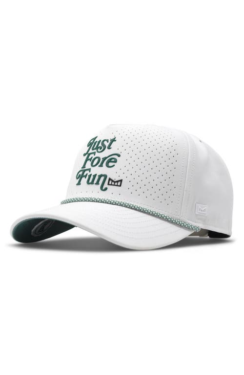 Odyssey Links Hydro Performance Snapback Hat in White/Green