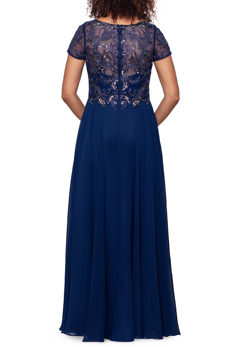 Xscape Evenings Beaded Bodice Chiffon Gown | Nordstrom