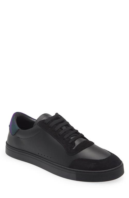 Shop Burberry Robin Low Top Sneaker In Black/royal Ip Chk