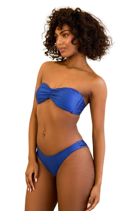 Dippin Daisys Hudson Bandeau Bikini Top In Marina Shimmer