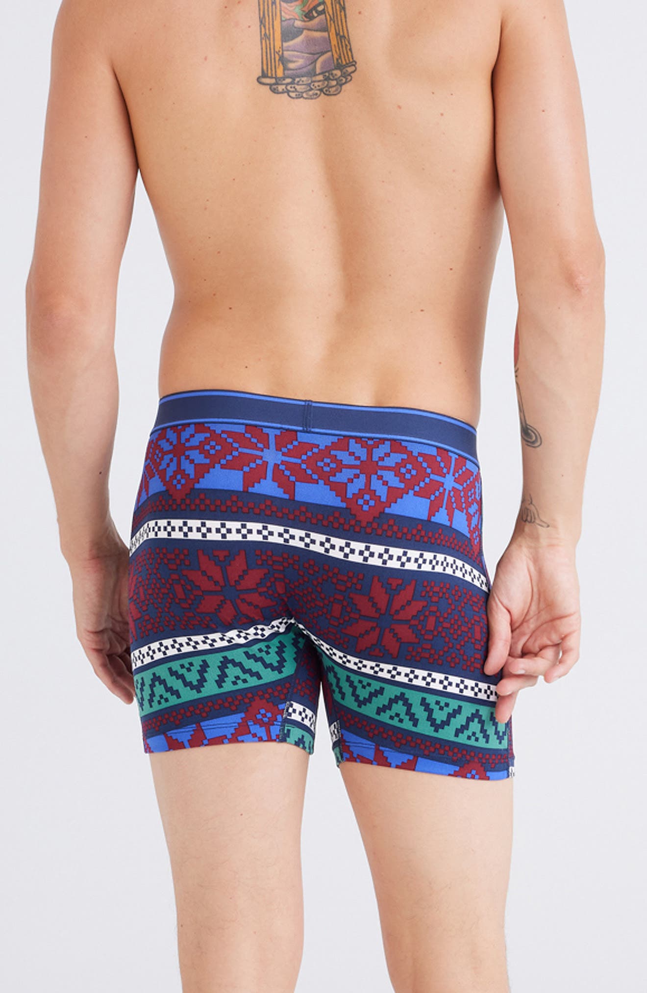 SAXX Daytripper Boxer Briefs in Techno Snow-Multi 