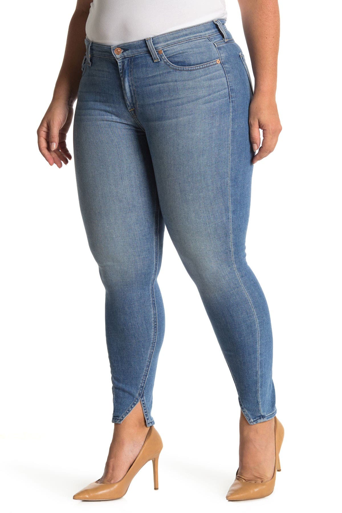 split ankle jeans