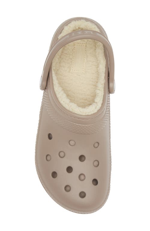 Shop Crocs ™ Classic Lined Slipper In Mushroom/bone