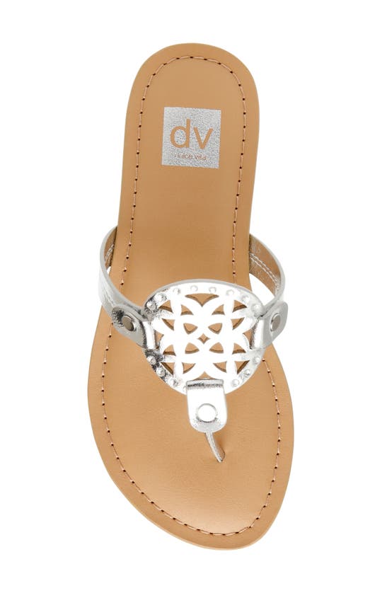 Shop Dolce Vita Dv By  Dv  Cotta Thong Sandal In Silver Metallic
