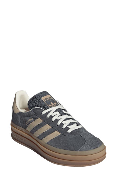 Adidas Originals Adidas Gazelle Bold Platform Sneaker In Grey 6/beige/cream