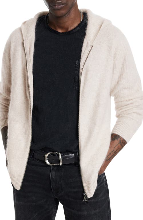 Shop John Varvatos Catherine Hooded Cashmere Zip Cardigan In Wheat