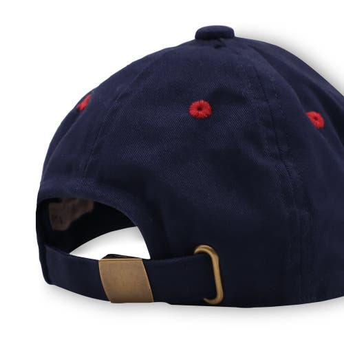 Shop Hope & Henry Boys' Authentic Ball Cap With Logo, Kids In Navy And Red