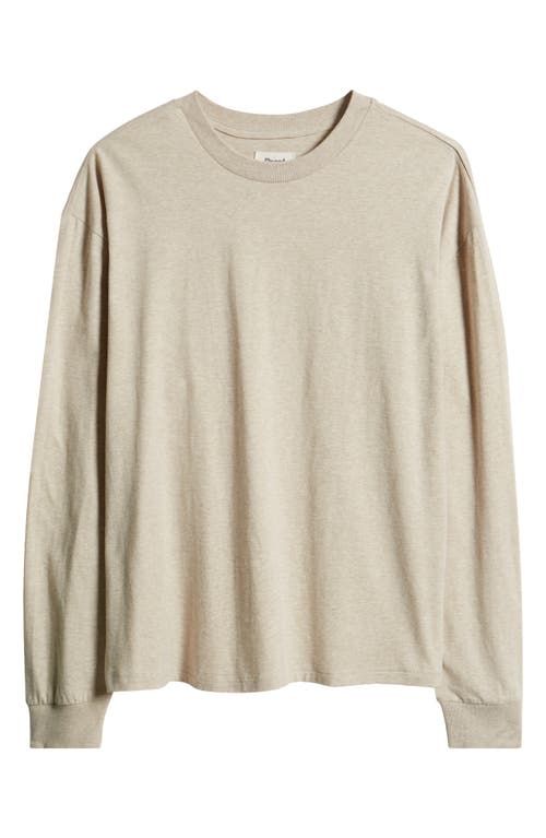 Shop Elwood Core Oversize Long Sleeve T-shirt In Oatmeal