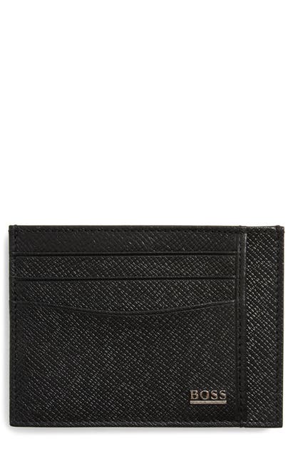 Click to view more detailed imagery on our partner's website Hugo Boss Men's Signature Card Case In Black