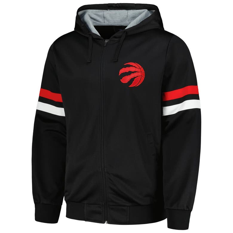 Shop G-iii Sports By Carl Banks Black Toronto Raptors Contender Full-zip Hoodie Jacket