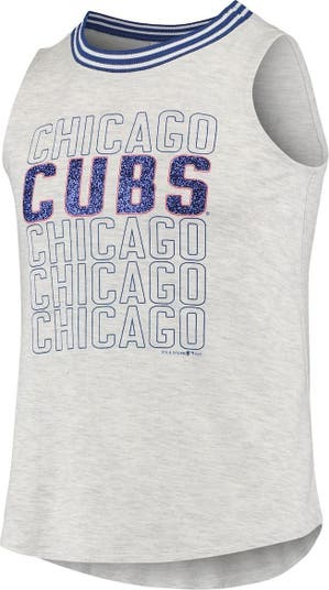 JUSTICE Girls Youth Justice Natural Chicago Cubs Repeat Baseball Tank Top