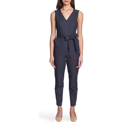 Vince Camuto Belted Jumpsuit, Blue