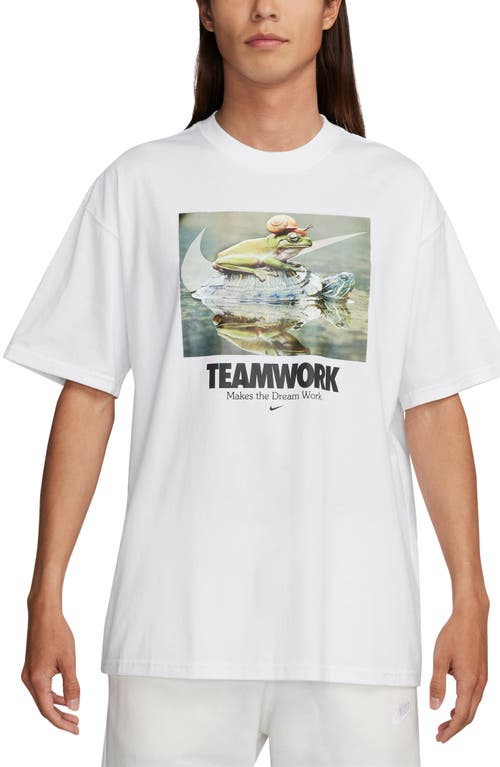 Shop Nike Sportswear Max90 Teamwork Graphic T-shirt In White