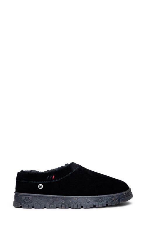 Minnetonka Neva Faux Fur Lined Slipper In Black