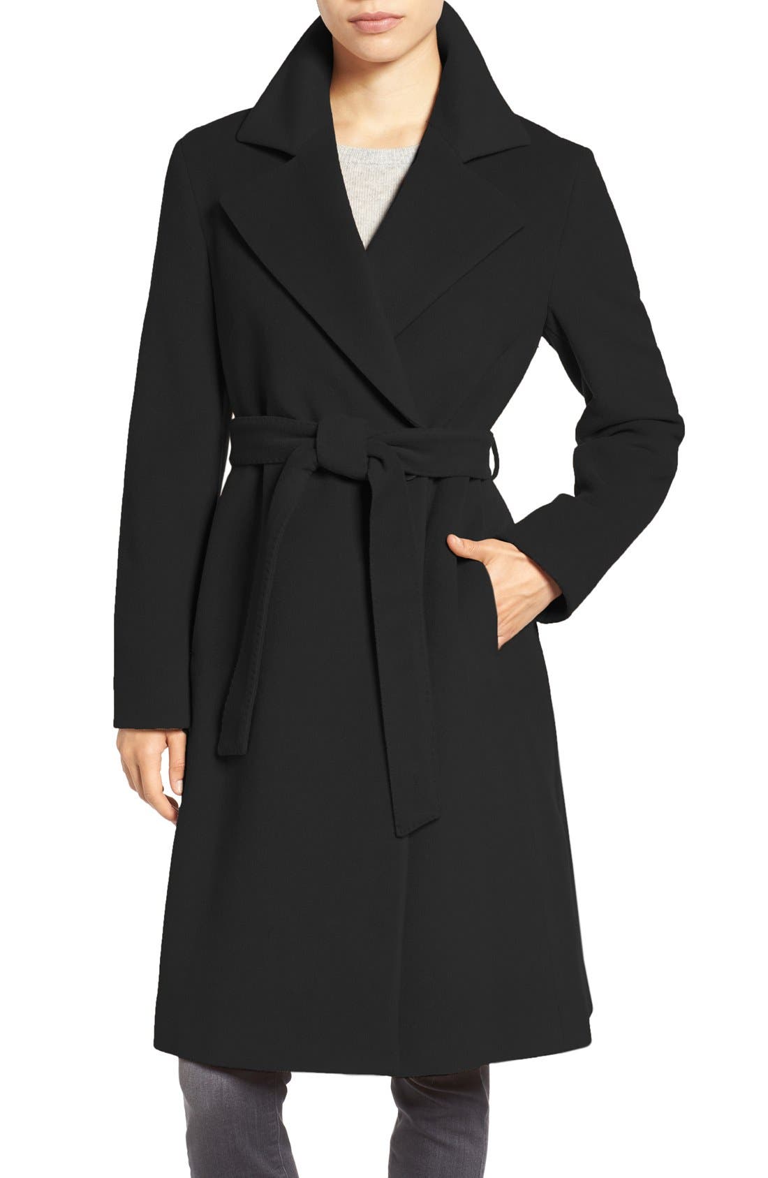 Cinzia Rocca Icons Wool Blend Long Wrap Coat (Regular ...