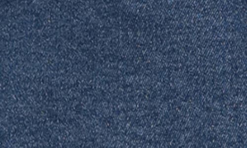 Bagatelle Padded Shoulder Denim Blazer In Tropea Wash
