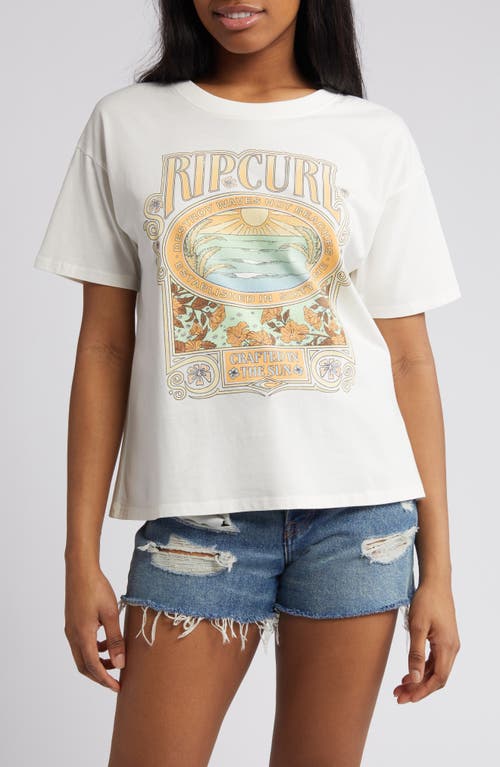 Rip Curl Logo Graphic Cotton T-Shirt Bone at Nordstrom,