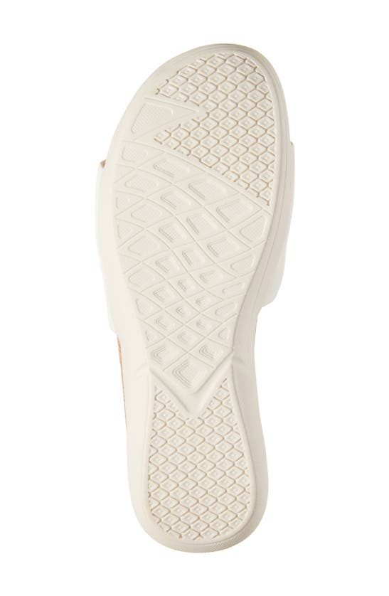 Shop Taryn Rose Pleated Slide Sandal In White
