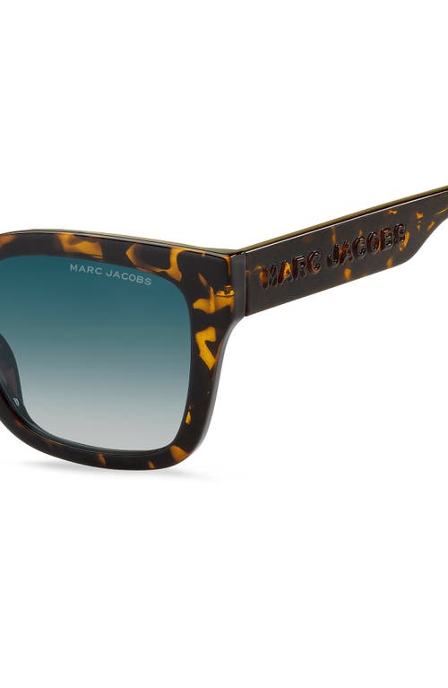 Shop Marc Jacobs 53mm Gradient Square Sunglasses In Havana/blue Shaded