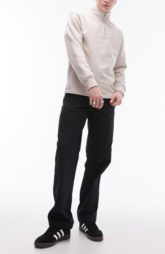 TOPMAN TOPMAN RELAXED FIT STRAIGHT LEG PANTS 