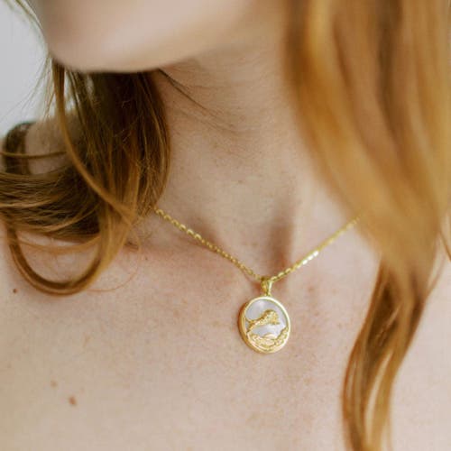 Freya Rose Zodiac Pendant In Leo