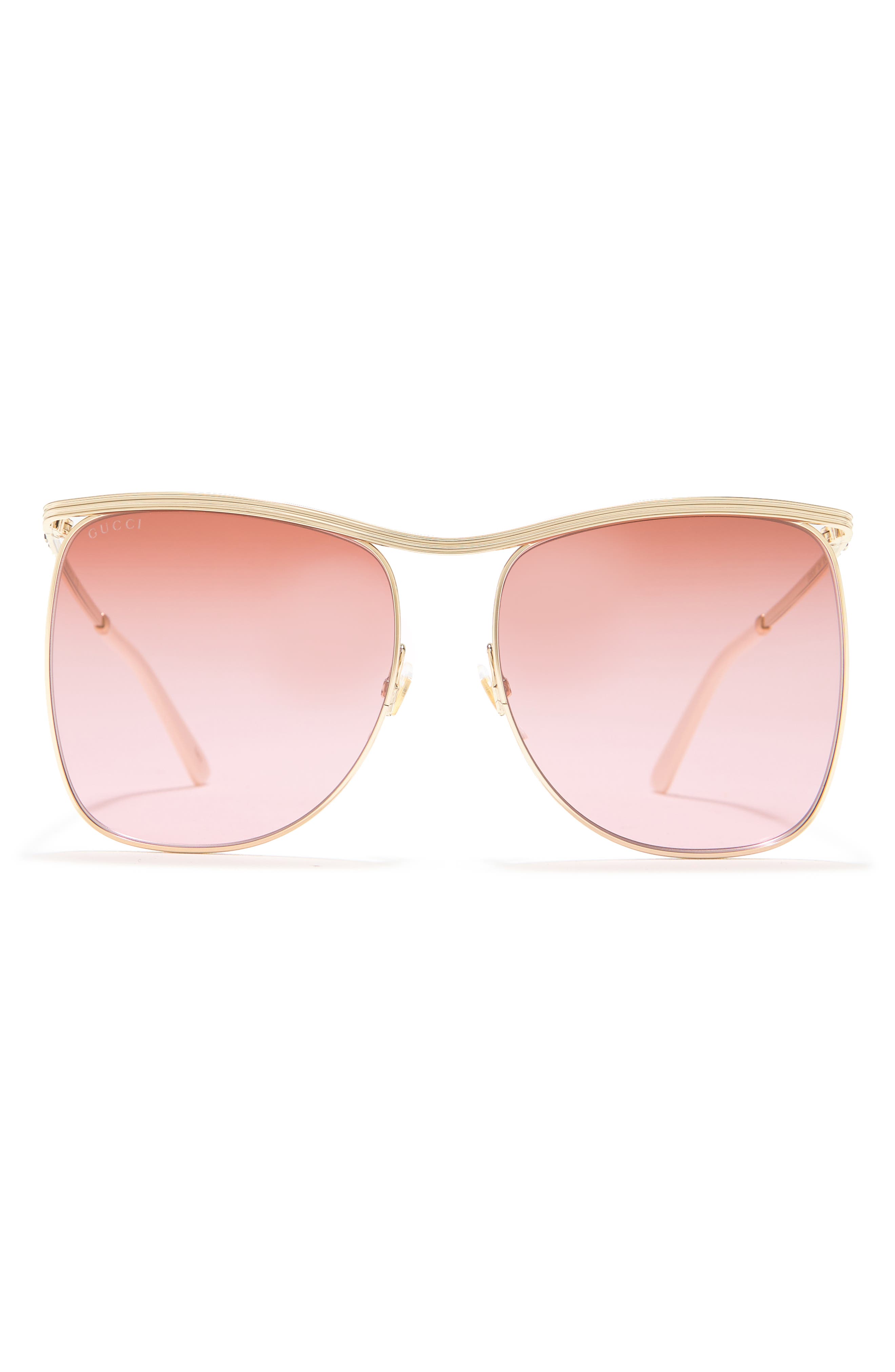 gucci 63mm square sunglasses