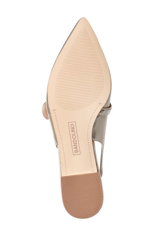 Bandolino Aubriana Slingback Mary Jane Pointed Toe Flat In Gold