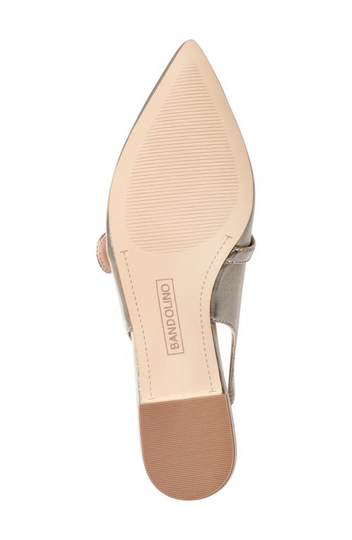 Shop Bandolino Aubriana Slingback Mary Jane Pointed Toe Flat In Gold