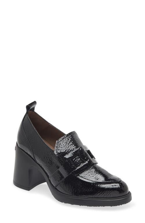 Loafer Pump in Black Patent Leather