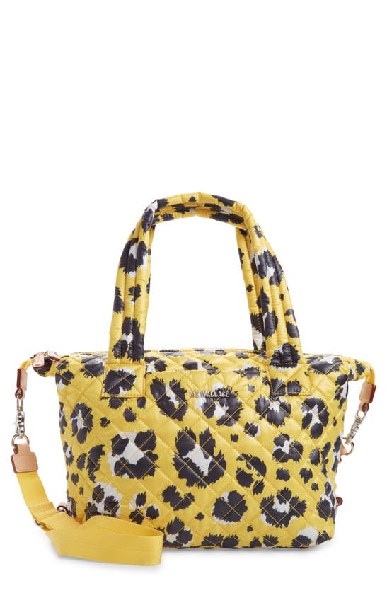 Mz Wallace Medium Sutton Deluxe Tote In Yellow Leopard