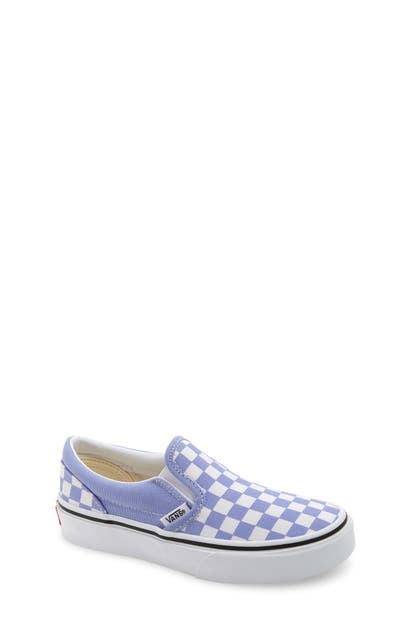 Vans Kids' Classic Slip-on Sneaker In Pale Iris/ True White