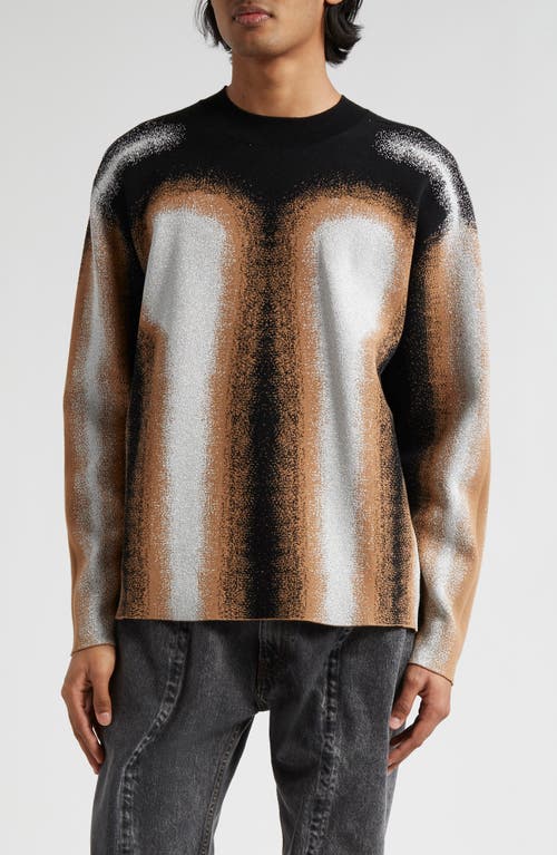 Y/Project Gradient Knit Crewneck Sweater Brown at Nordstrom,