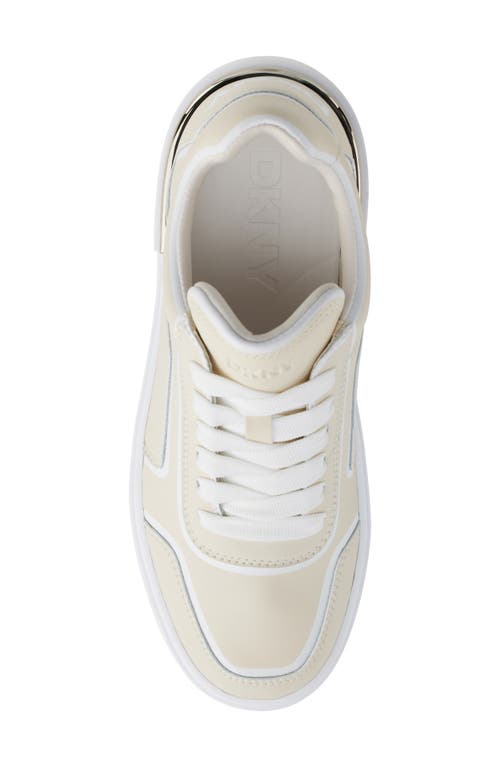 Dkny Baylor Platform Sneaker In Bone/ White
